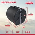 thumbnail image 3 of SKB 9" x 12" Tom Case with Padded Interior and D-Shaped Drum Design, Black, 3 of 5