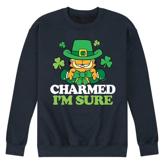 Garfield - Charmed I'm Sure - Men's Crew Neck Fleece Pullover
