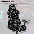 thumbnail image 5 of SCRAWLGOD Sun Moon Stars Pattern White Black 4 Pieces Gaming Chair Cover, Breathable Computer Chair Cover with Armrest Covers Washable Slipcover for Gaming Rotating Chair with Elastic Band, 5 of 7