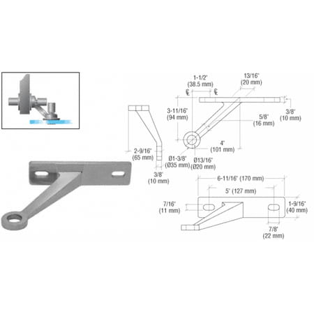 - CRL Brushed Stainless Heavy Duty Single Right Arm Wall Mount Frame Spider