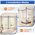 thumbnail image 6 of SUNALLY Room Dividers Curtain Rod No Drilling, 4-10ft(H) 28-114inch(W) Adjustable Room Separator for Space Partition, Heavy Duty Floor to Ceiling Tension Rod, Black, 6 of 7