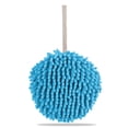 thumbnail image 2 of sweethay Toalla de limpieza de manos colgante en forma de bola de cocina Toallas de secado de felpa lavables Toallas de baño suaves absorbentes de agua Azul 1 Pc sweethay HA011775-03, 2 of 8