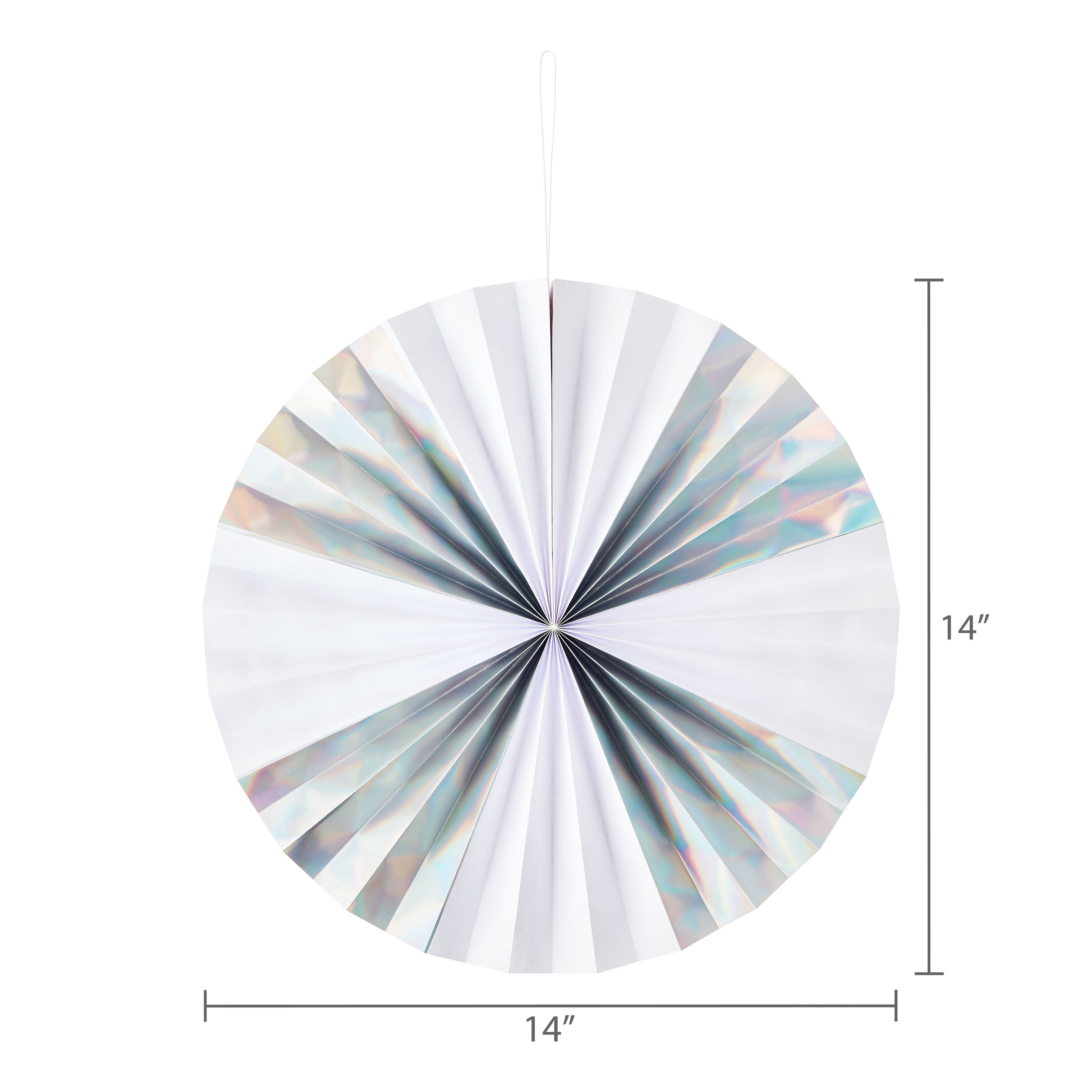 Silver and White Paper Fan Decorations, 3 Pieces, by Way To Celebrate