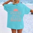 thumbnail image 6 of QHWAUAKFBN T Shirts For Women Trendy Graphic Beach Oversized Graphic Tees Vintage Baggy Shirts Summer Cotton Vacation Tshirts Top, 6 of 6