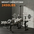 thumbnail image 3 of Gaderth Adjustable 4 in 1 Weight Bench with Leg Developer, Barbell Rack, Butterfly Arm and Preacher Curl Pad, 900 Lb Capacity Multi Function Workout Bench for Home Gym Strength Training, 3 of 6