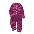 thumbnail image 6 of TAIAOJING Kids Kids Satin Silk Pajamas Set Kids Children Satin Pajamas PJ's Solid Family Matching Sleepwear Nightwear Pants Outfits Set, 6 of 9