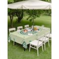 thumbnail image 4 of Outdoor Tablecloth with Umbrella Hole for Patio/Picnic/Party/Camping, Green Floral Waterproof Table Cloth Rectangle Table Cover Washable, round Floral Ethnic Abstract Patterned (60"x 120"), 4 of 8