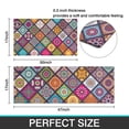 thumbnail image 7 of Multicolor Ethnic Mandala Pattern Kitchen Rugs Sets Of 2,Anti Fatigue Kitchen Mat Rugs Non Slip Washable,Decorative Kitchen Floor Mats for Kitchen,Sink,Laundry,17"x30"+17"x47", 7 of 7