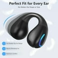 ZIDOXING Open Ear Headphones Bone Conduction Headphones Clip On Earbuds Bluetooth 5