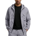thumbnail image 2 of Xuyuer Men's Cycling Sunproof Jacket Lightweight Zipper Up Windbreaker Bike Bicycle Jacket Running Hood Coat with Pockets, 2 of 9