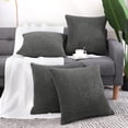 thumbnail image 2 of Unique Bargains 4-Pack Decoratiove Throw Cushion Pillow Covers Gray 20" x 20", 2 of 8