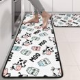 thumbnail image 2 of Kitchen Rugs Sets Of 2,White Cow Milk Moo Pattern Anti Fatigue Kitchen Mat Rugs Non Slip Washable,Decorative Kitchen Floor Mats for Kitchen,Sink,Laundry,17"x47"+17"x47", 2 of 5