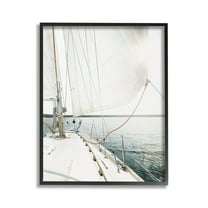 Stupell Industries Nautical Boat Mast View Transportation Photography Black Framed Art Print Wall Art, 16 x 20