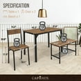 thumbnail image 3 of CAPHAUS 4 Pieces Dining Table Set for 4 w/ Bench and Chairs, Modern Table Set for Dining Room, Home, Kitchen w/ Storage Rack, Rectangle Table, Bench & Two Chairs, Space-Saving Dining Set, Teak Oak, 3 of 8