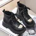 thumbnail image 6 of Girls Boots,Girl Zipper Lace Up Outdoor Water Resistant Comfort Work Boots Kids Fashion Booties, 6 of 9