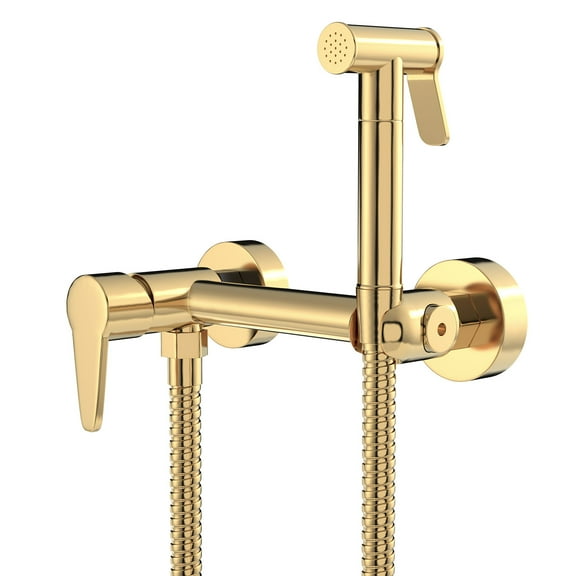 Warm Water Bidet Sprayer for Toilet, Stainless Steel Handheld Bidet Sprayer for Female Wash and Bathing Pets [Gold]