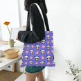 thumbnail image 6 of DouZhe Reusable Grocery Bags, Cute Hearts Love Panda Lightweight Polyester Canvas Cloth Tote Bag for Travle Gym Shopping School, 15" x 16", 6 of 7