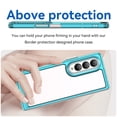 thumbnail image 4 of TECH CIRCLE For Galaxy Z Fold 4 Case,[Non-Yellowing][Supports Wireless Charging] Slim Thin Shockproof Transparent Bumper Cover Full Body Protective Clear Case for Samsung Galaxy Z Fold 4 7.6",Skyblue, 4 of 7