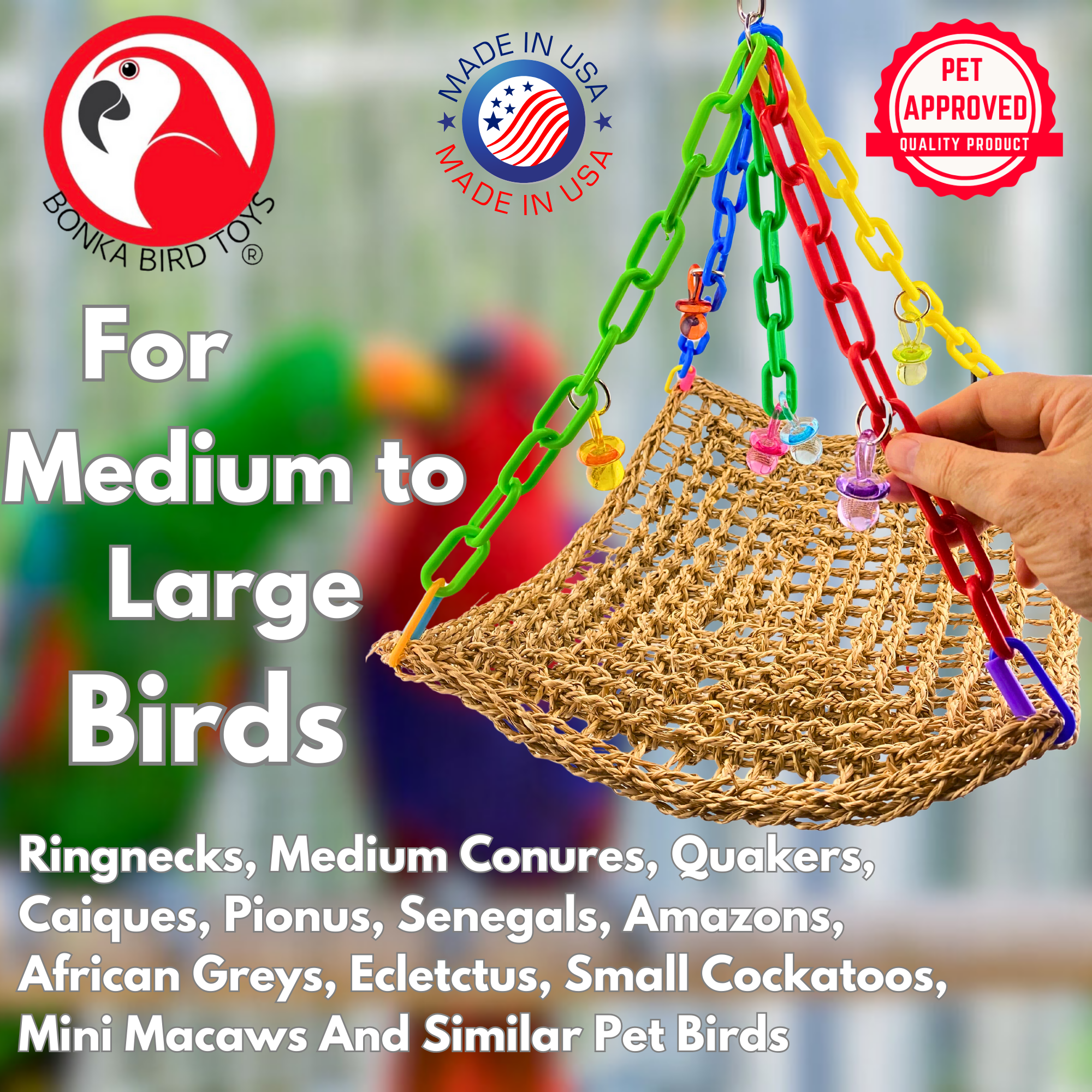 Bonka Bird Toys 1958 Large Platform Swing