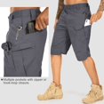 thumbnail image 4 of FEN AI Men's Quick Drying Fishing Hiking Shorts Cargo Shorts Ripstop Short for Summer Casual Work Wear Grey, 4 of 11