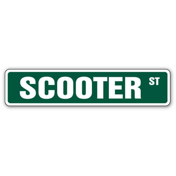 SignMission SS-Scooter 18 in. Scooter Street Childrens Name Room Sign