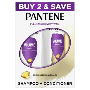Pantene Pro-V Volume & Body Shampoo and Conditioner 10.4 fl oz   9.0 fl oz, All Hair Types