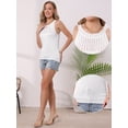 thumbnail image 2 of DARING DIVA Women's Casual Crew Neck Sleeveless Sweater Vest Beach Top S White, 2 of 5