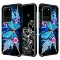 thumbnail image 2 of Cute Silicone Protective Heavy Duty Phone Case For Galaxy S20 Plus Cover w/[ Temper Glass Screen Protector] for Galaxy S20 Plus Case - Blue Butterfly, 2 of 4