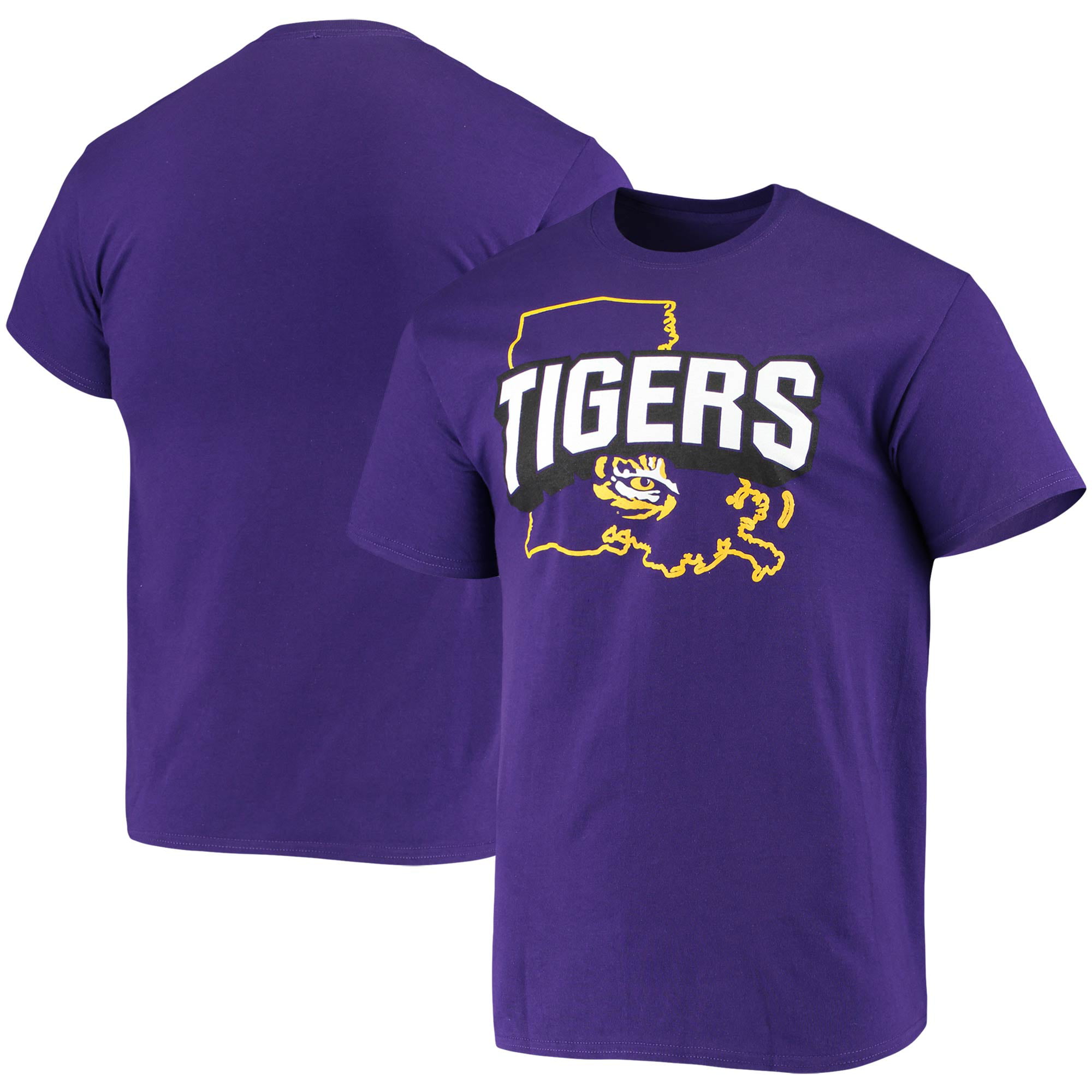 Captivating Apparel - Men's Purple LSU Tigers Foundation State T-Shirt ...