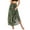 Patterned3, variant on Summer Beach Coverup Maxi Skirt for Women Halter Top Midi Dresses Black Charcoal Long Length Spring Casual Hippie Boho Print Elastic Shirred Waist Olive Green Patterned3 Small-Large