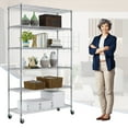 thumbnail image 2 of BestOffice 18"W x 48"D x 82"H 6-Shelf Unit, Silver, 2 of 5