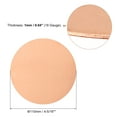 thumbnail image 2 of Uxcell Pure Copper Sheet, 4 5/16" x 0.04" 18 Gauge T2 Copper Metal Round Plate, 2 of 5