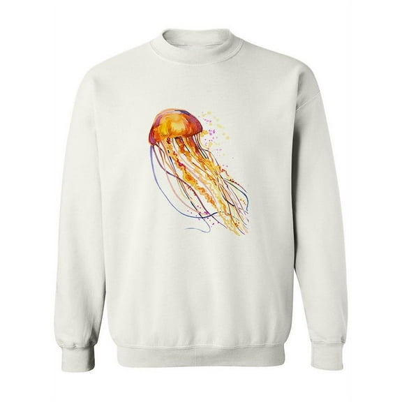 Jellyfish Watercolor Design Sweatshirt Women -Image by Shutterstock, Female x-Large