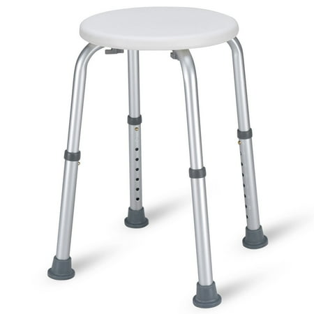 Rubber Feed Tub - Costway Bath Shower Stool 8 Height Adjustable Round Medical Seat Bath Tub Chair Non-Slip