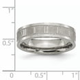 thumbnail image 6 of Titanium Polished and satin Roman Numerals 6mm-Satin and-Polished Band Ring Size 11.5 - Band Style Ring for Women and Me, 6 of 6