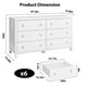 thumbnail image 2 of QinaQin Cómoda ancha para recámara de 47.2 pulgadas con 6 cajones, mueble moderno de madera con almacenamiento para cuarto de bebé, sala o dormitorio, 2 of 9
