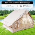 thumbnail image 6 of LuckyNote 4‑6 Person Inflatable Tent with Pump, 4 Season Waterproof Glamping Tent, Easy Setup Air Tent with 12 Mesh Windows, Khaki, 6 of 18