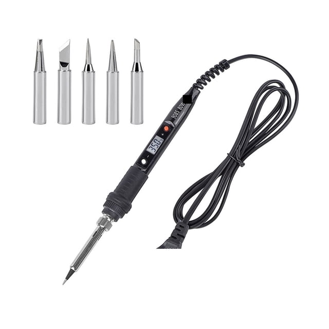 Fer à Souder Électrique, Outil de Soudage LCD à Température Réglable, Tête de Fer à Souder en Céramique, Outils de Réparation de Soudure, Efficacité Plus Grande