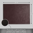thumbnail image 6 of Luxurious Dark Brown w/Burgundy Hint Vegan Leather Placemats 4 Pack, 6 of 6