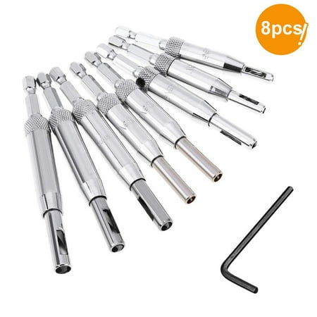 

FANCY 8 Pieces Hinge Drill Bit Portable Professional Quick Release Woodworking Self-centering Wooden Door Tool with Hexagonal Wrench