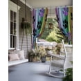 thumbnail image 4 of nqOlkjepod Outdoor Curtains for Patio Waterproof, Animals Pow Outdoor Privacy Panels Grommet, Cartoon Colorful Wooden Grain Vintage Blackout Outside Curtains for Porch/Cabana 54"x95", 2 Panels, 4 of 8