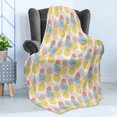 thumbnail image 4 of Geometric Soft Flannel Fleece Blanket, Modern Illustration with Unusual Trippy Lines and Simple Rectangle Shapes Print, Cozy Plush for Indoor and Outdoor Use, 70" x 90", Multicolor, by Ambesonne, 4 of 5