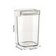 thumbnail image 3 of Pisexur Batería de cocina Tarro de almacenamiento de granos transparente de cocina, tarro sellado, apilable, tarro de grano con doble sellado para la cocina del hogar, 3 of 3