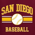 thumbnail image 6 of Wild Bobby City of San Diego Baseball Fantasy Fan Sports Men's Long Sleeve T-Shirt, Maroon, Large, 6 of 6