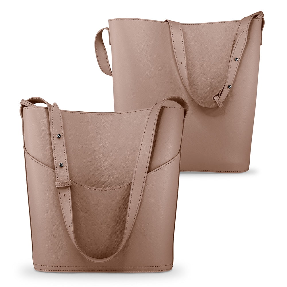leather bucket tote bag