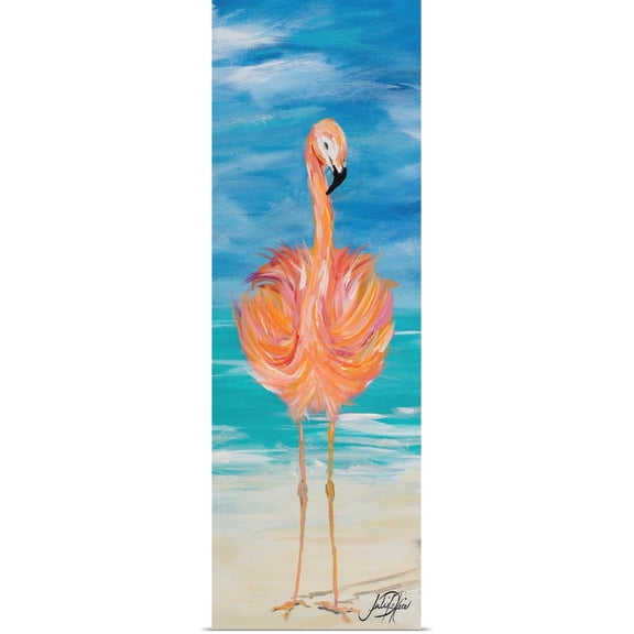 Great BIG Canvas | Rolled Julie DeRice Poster Print entitled Flamingo I