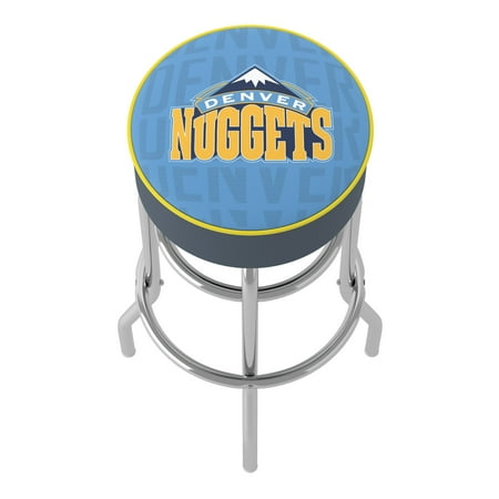 Denver Nuggets NBA City Padded Swivel Bar Stool - Powder Blue, Yellow