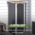 thumbnail image 3 of Sunmthink 3'x3' Small Metal Storage Shed, Storage with Lockable Doors, Garden Shed Tool Shed, Black, 3 of 7