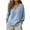 Blue, variant on SwiftWear Women's Linen Blend V-Neck Blouse Relaxed Fit Long Sleeve Pullover Casual Lightweight Top for Spring & Summer​ Blue