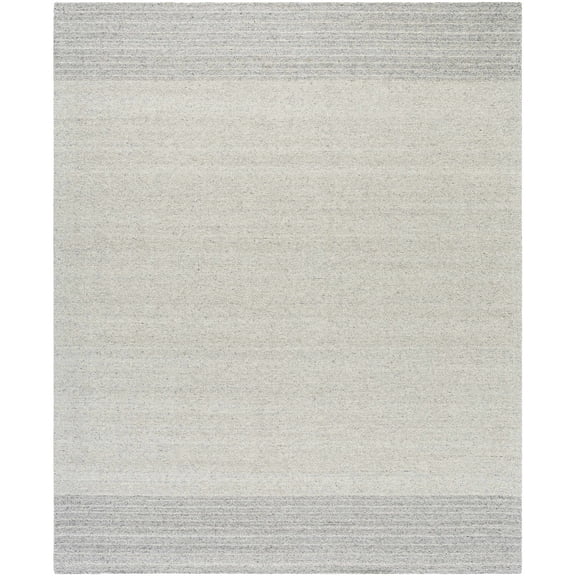 Hauteloom Xiola Wool Living Room, Bedroom Area Rug - Traditional, Transitional - Slate Blue, Light Silver - 2' x 3'